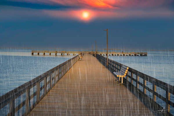 Solitude in the Rain Print