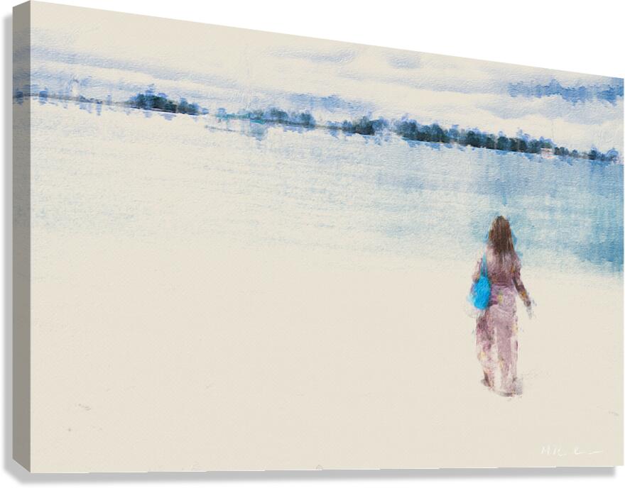 Solitude by the Shore   Canvas Print