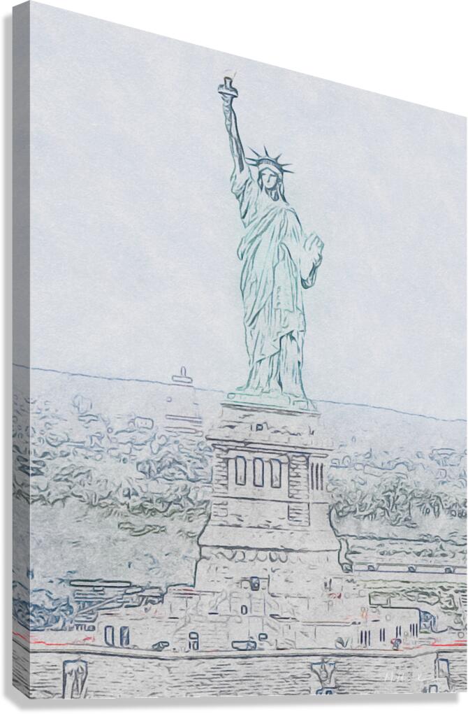 Liberty in Line Canvas Print