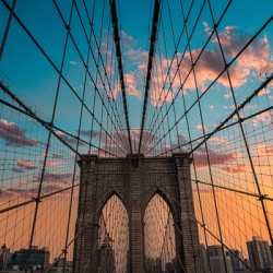 Sunset Symphony on the Brooklyn Bridge