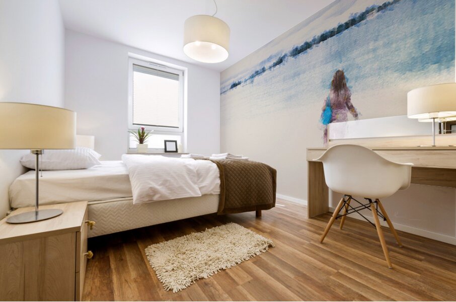 Solitude by the Shore   Mural print