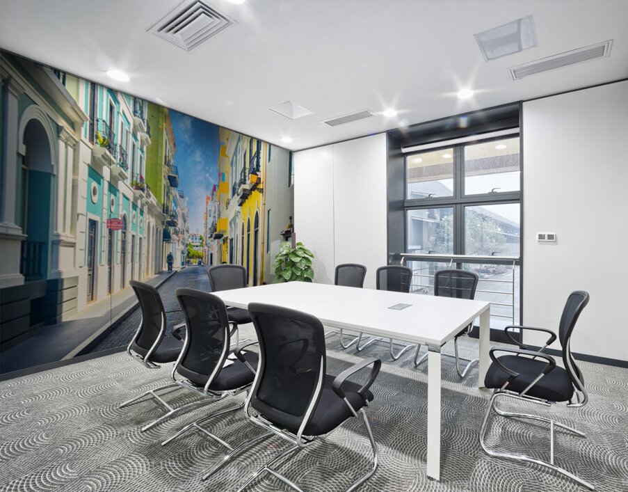 Where Color Walks in Silence Wall Printing