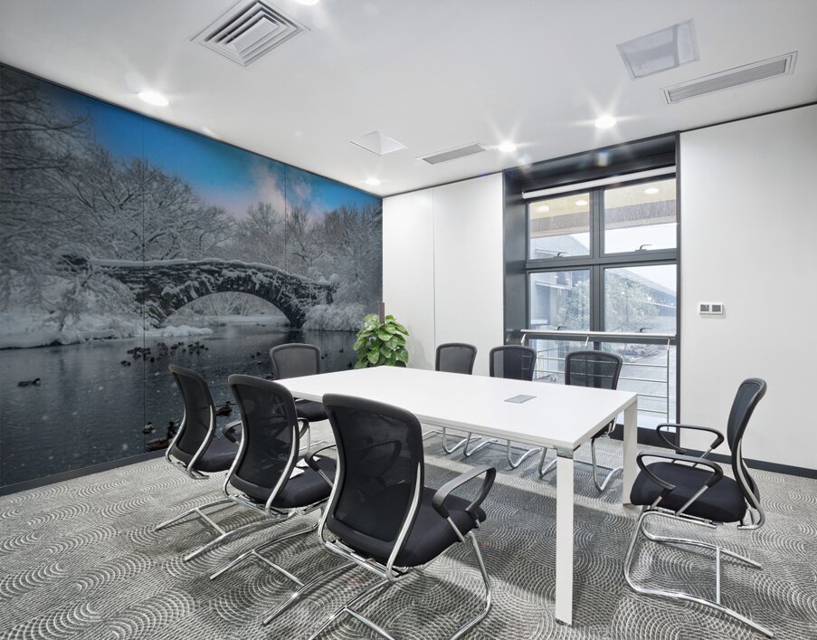 Stillness Beneath the Winter Bridge Wall Printing