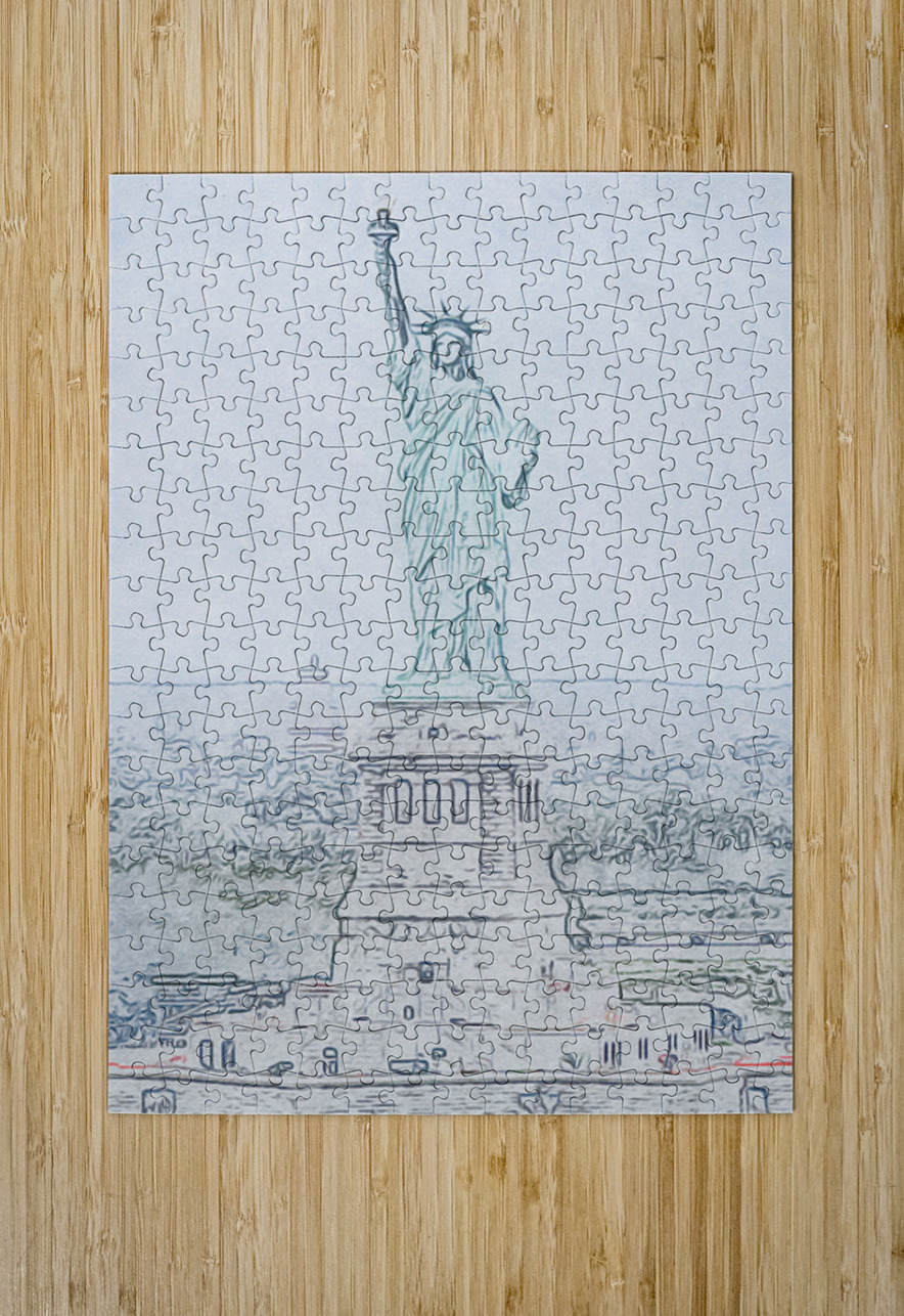 Liberty in Line Henley Lens Puzzle printing