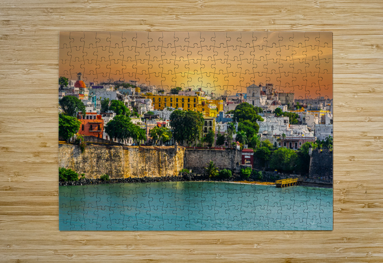 Sunset Over San Juan Soul Henley Lens Puzzle printing