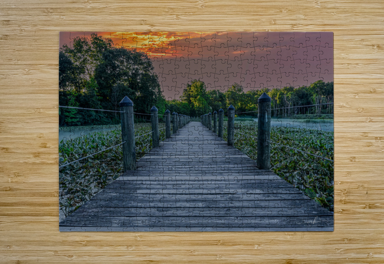 Sunset Serenity on the Boardwalk Henley Lens Puzzle printing