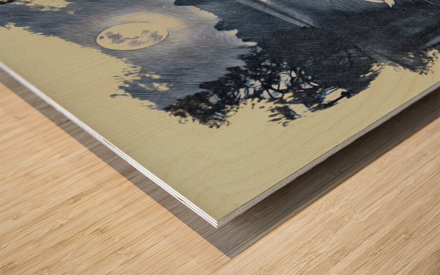 Moonlit Devotion Wood print